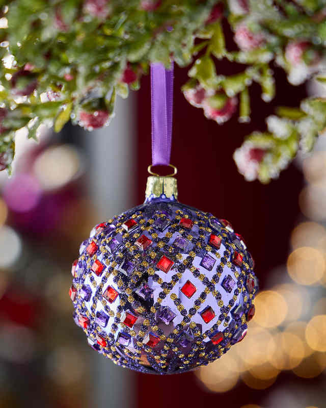 Royal Plum Gleam Ball Ornament